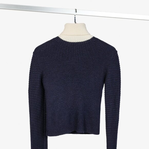 Acne Studios 2015 Bryn Clean Navy Wool Turtleneck Sweater - Picture 3 of 10